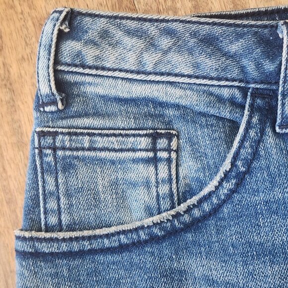 Pilcro and the Letterpress Skirt Womens 6 Blue Denim Pencil Slit Anthropologie - Picture 4 of 11